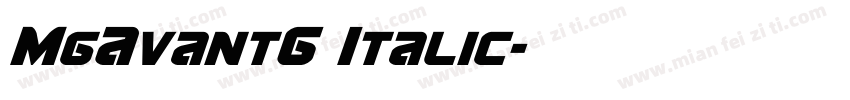 MgAvantG Italic字体转换